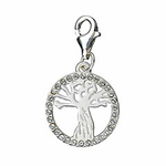 EHPSC003_240 charm à clip saule cogneur avec cristaux