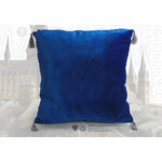 Coussin Serdaigle effet velours, vue de côté