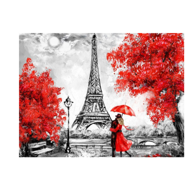 Amoureux devant la Tour Eiffel