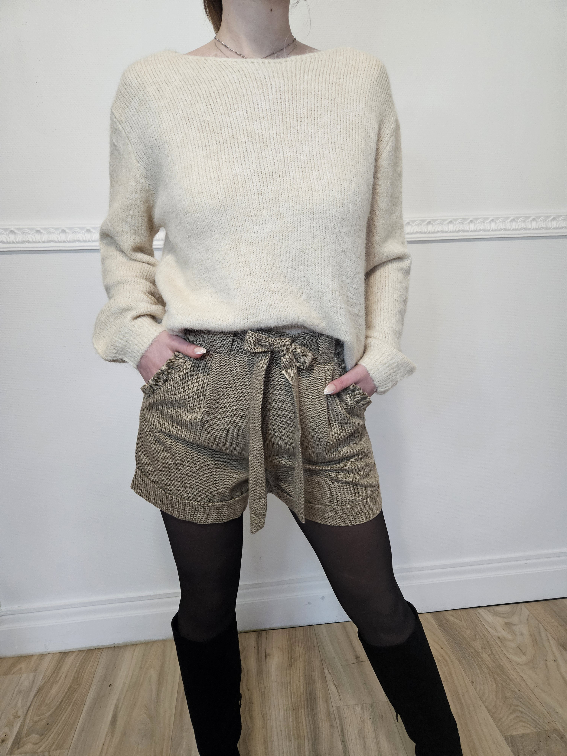 short marron brillant