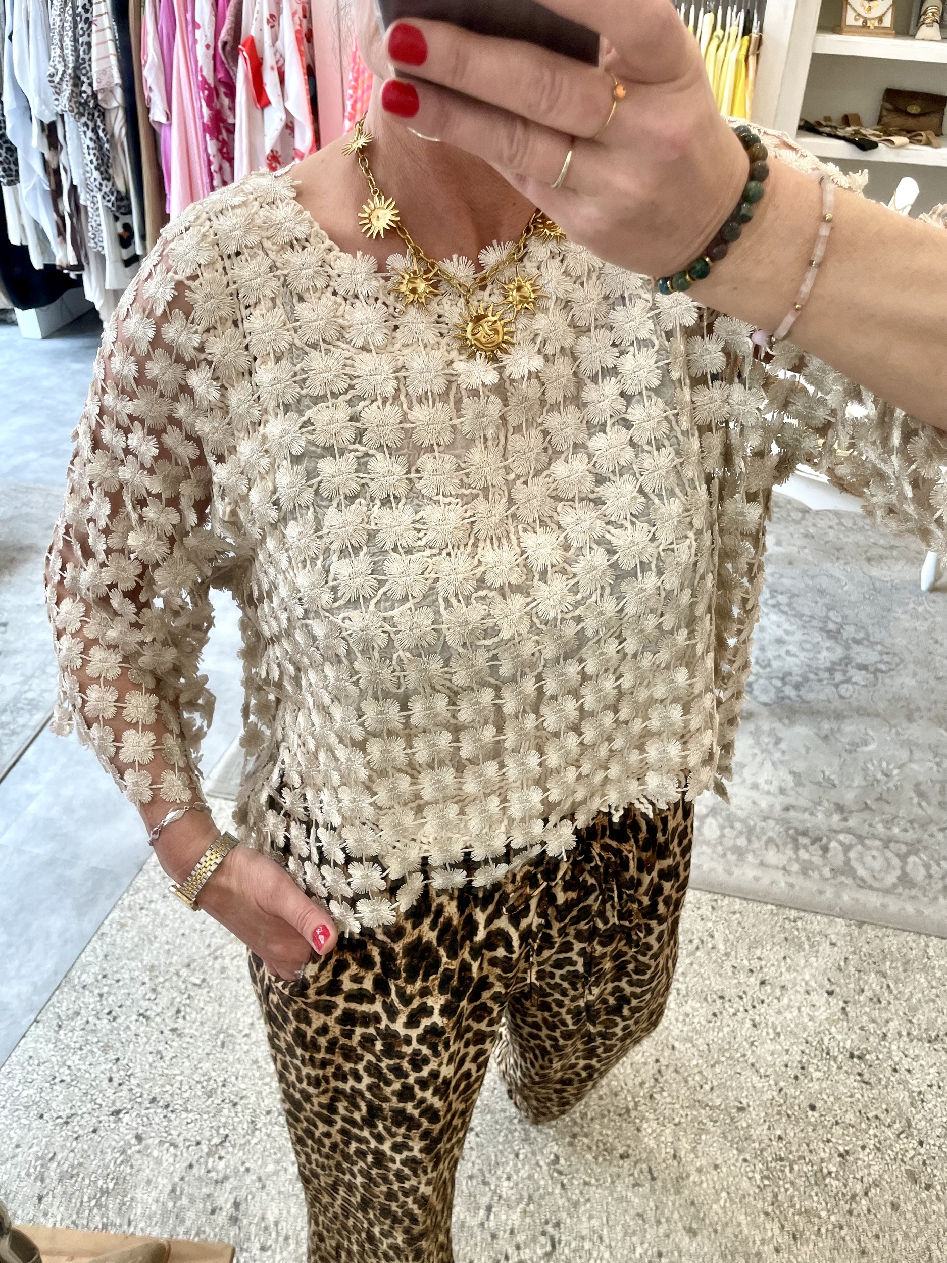 top irisé gold