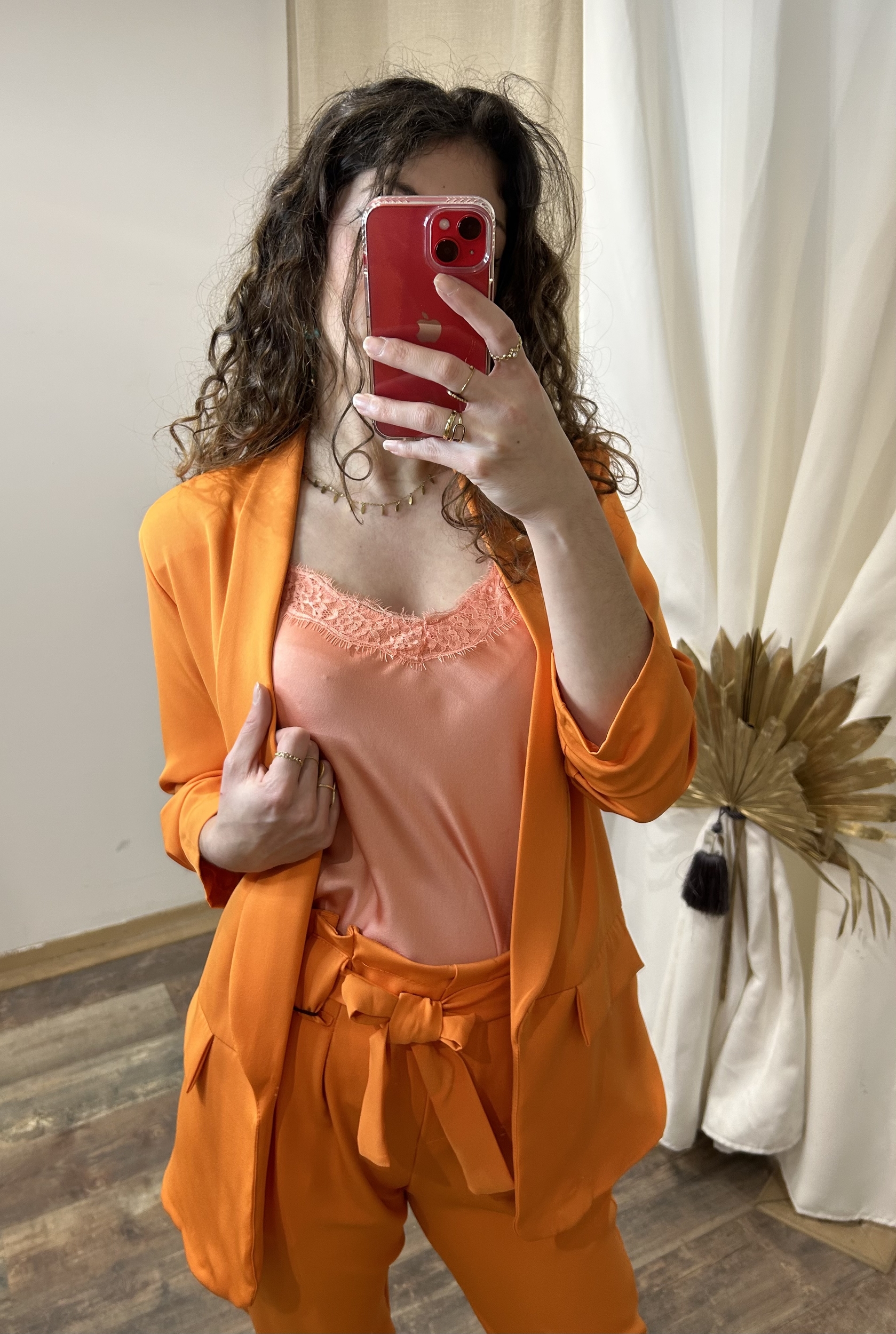 Blazer orange femme