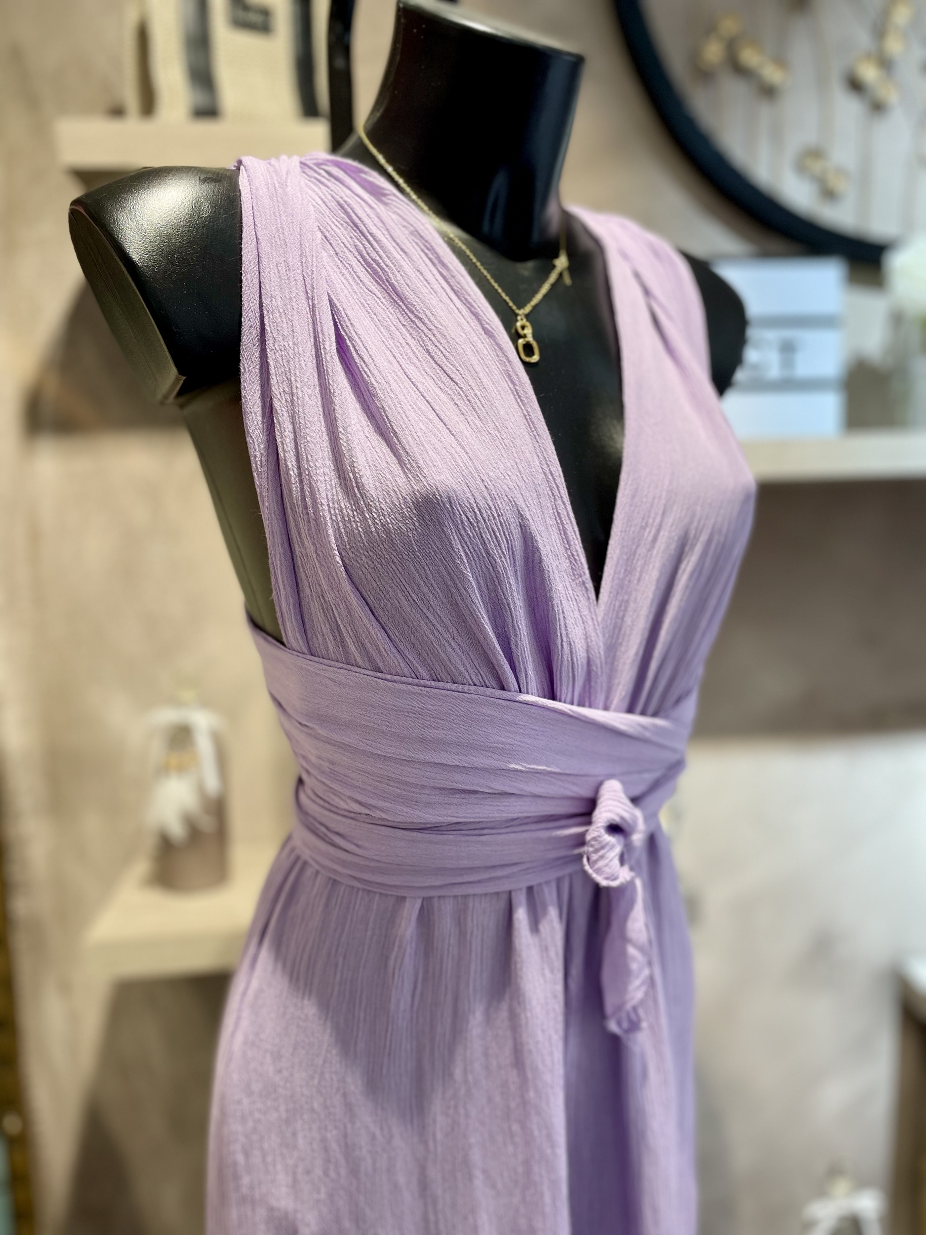 combinaison asymetrique violette