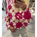top crochet fushia