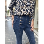 jean flare boutons dorés