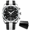 MEGIR-montre-Quartz-pour-hommes-chronographe-bracelet-en-cuir-mains-lumineuses-sport-analogique-24-heures-blanc