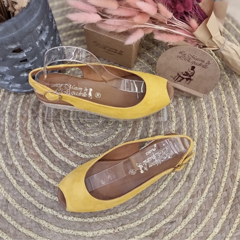 Espadrille talon jaune on sale