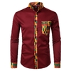 Dashiki-africain-hommes-chemise-Patchwork-poche-Africaine-impression-chemise-hommes-Ankara-Style-manches-longues-conception-col