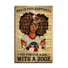 Ne-sous-estimez-jamais-le-pouvoir-d-une-fille-avec-un-livre-de-lecture-affiches-noires