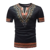 T-shirt-manches-courtes-et-col-rond-pour-homme-imprim-Dashiki-africain-la-mode-de-marque
