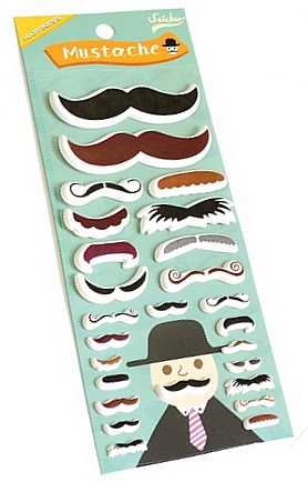 Stickers 3D moustache noire