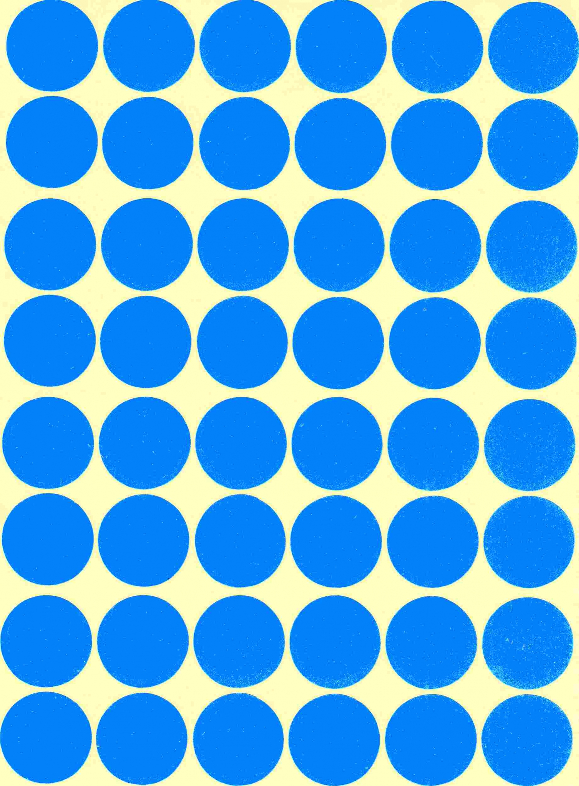 48 Gommettes papier Rondes autocollantes Bleues 25 mm - Gommettes