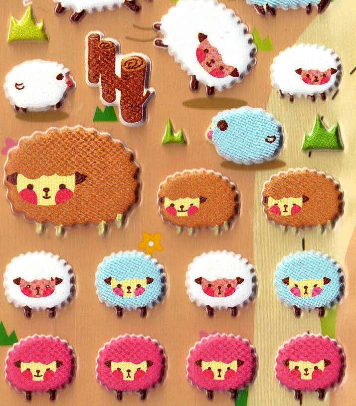 Stickers Kawaii Mouton detail