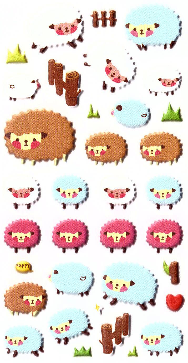 Stickers Kawaii Mouton 2