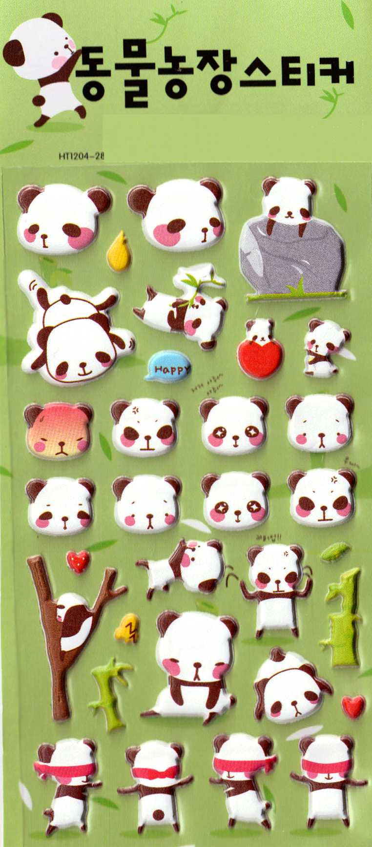 Stickers Kawaii Panda Cache Cache
