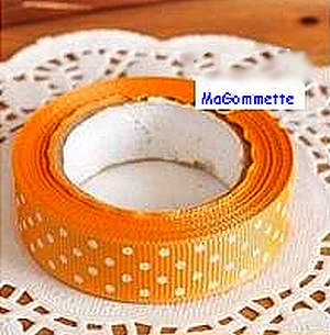 Masking tape orange pois blans