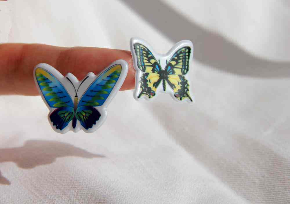 papillons enfant gommette adhesive autocollant sticker decoration scrapbooking  rigide  detail JF1246