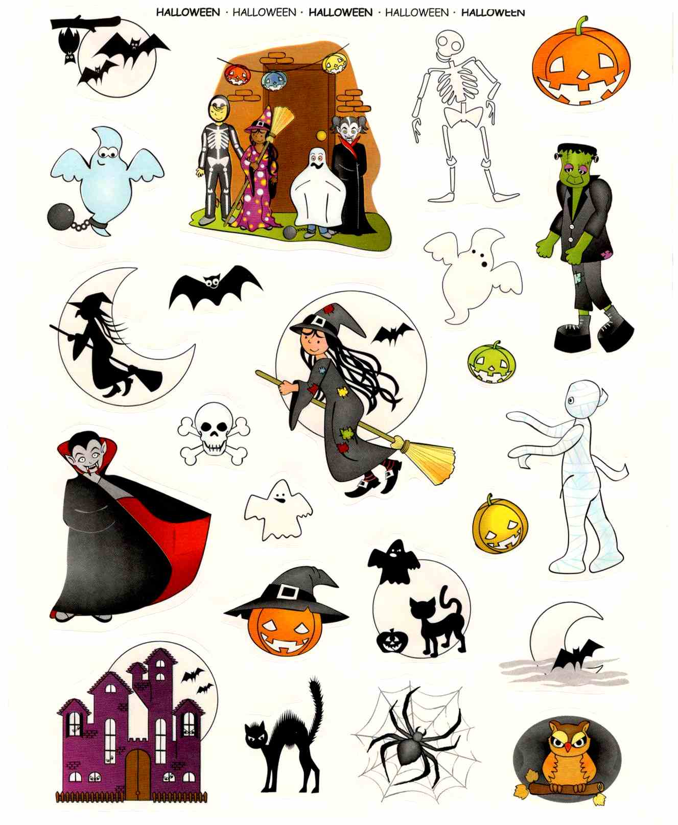Stickers Halloween phosphorescent0002