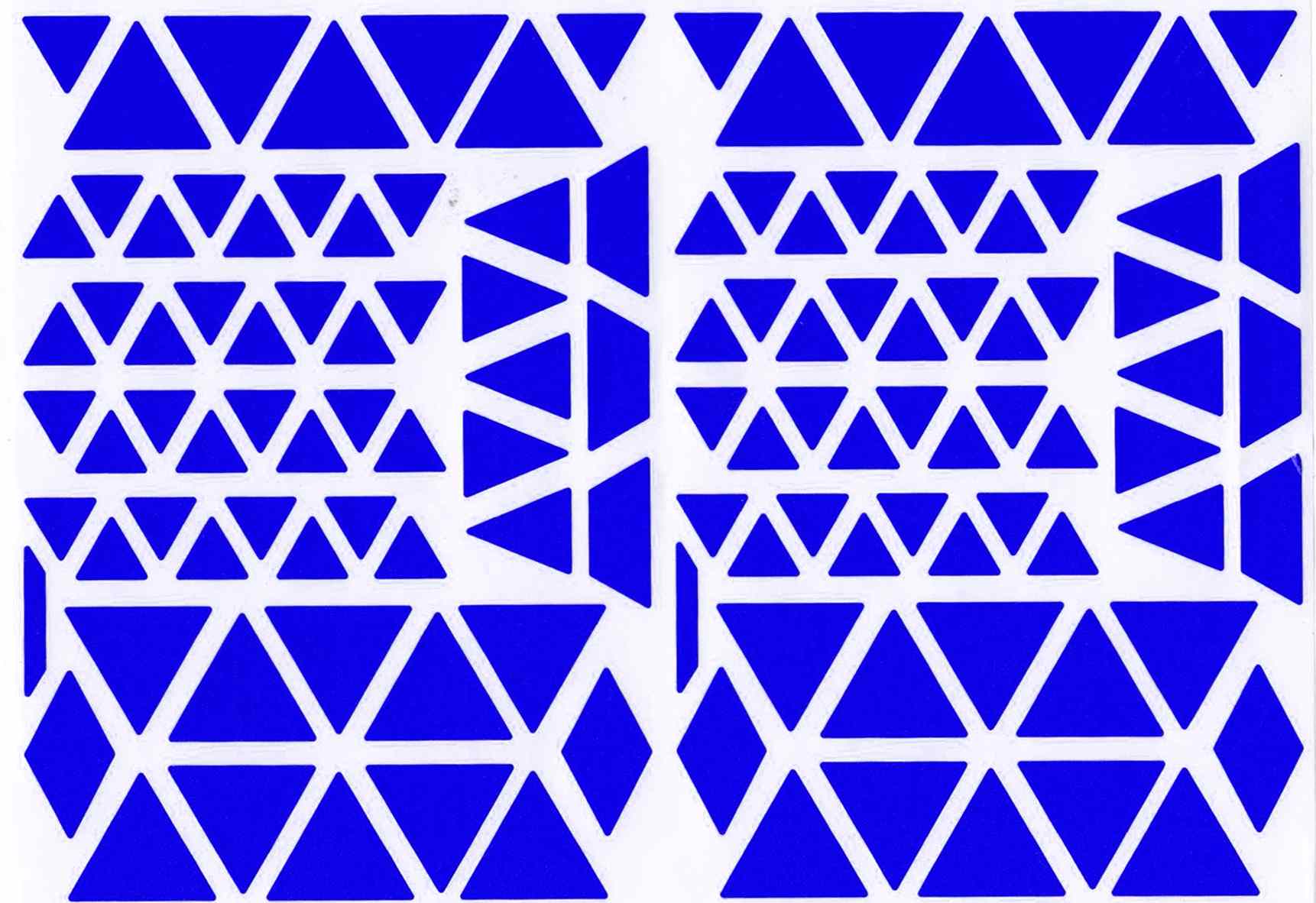 Gommettes triangles bleu