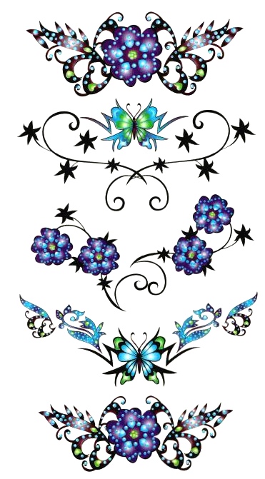 tatouage temporaire fleurs