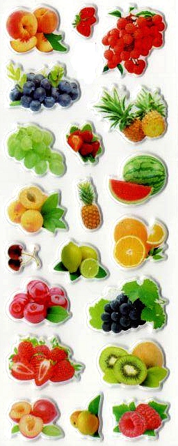 stickers 3D fruits