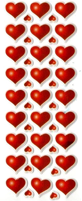 stickers 3d coeur passion