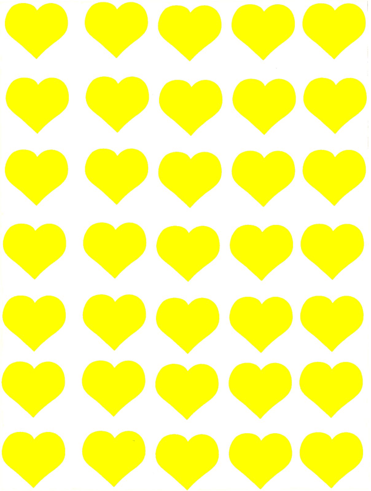 35 gommettes coeur jaune 2,5cm - Gommettes Maternelle - MaGommette