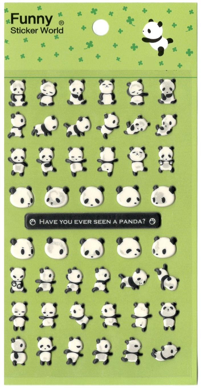 stickers panda kawaii