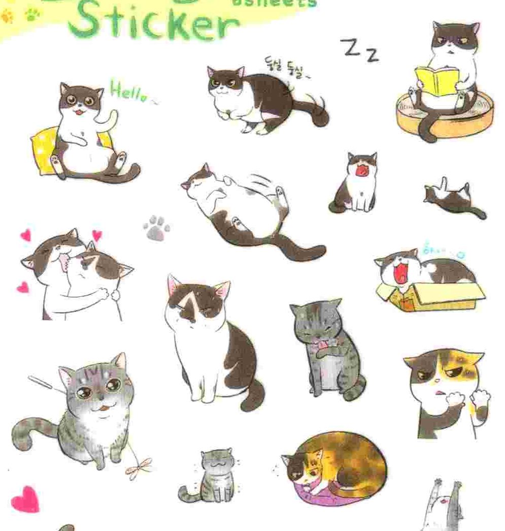 stickers kawaii chat detail