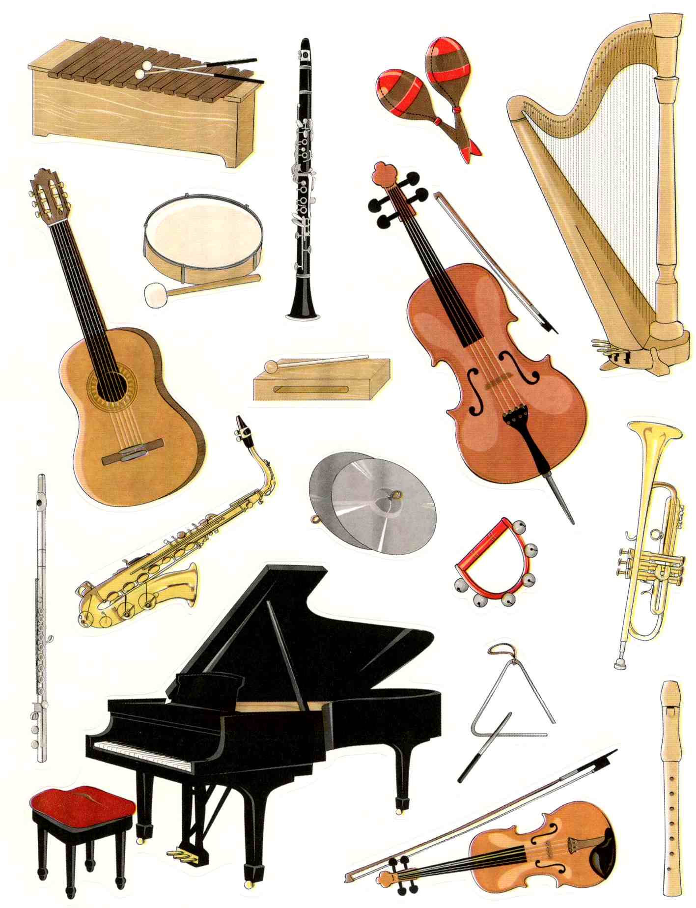 Instruments de Musique, Instruments