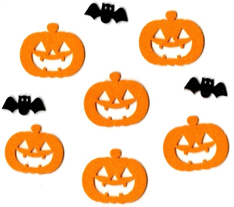 Stickers Halloween courge et chauve souris