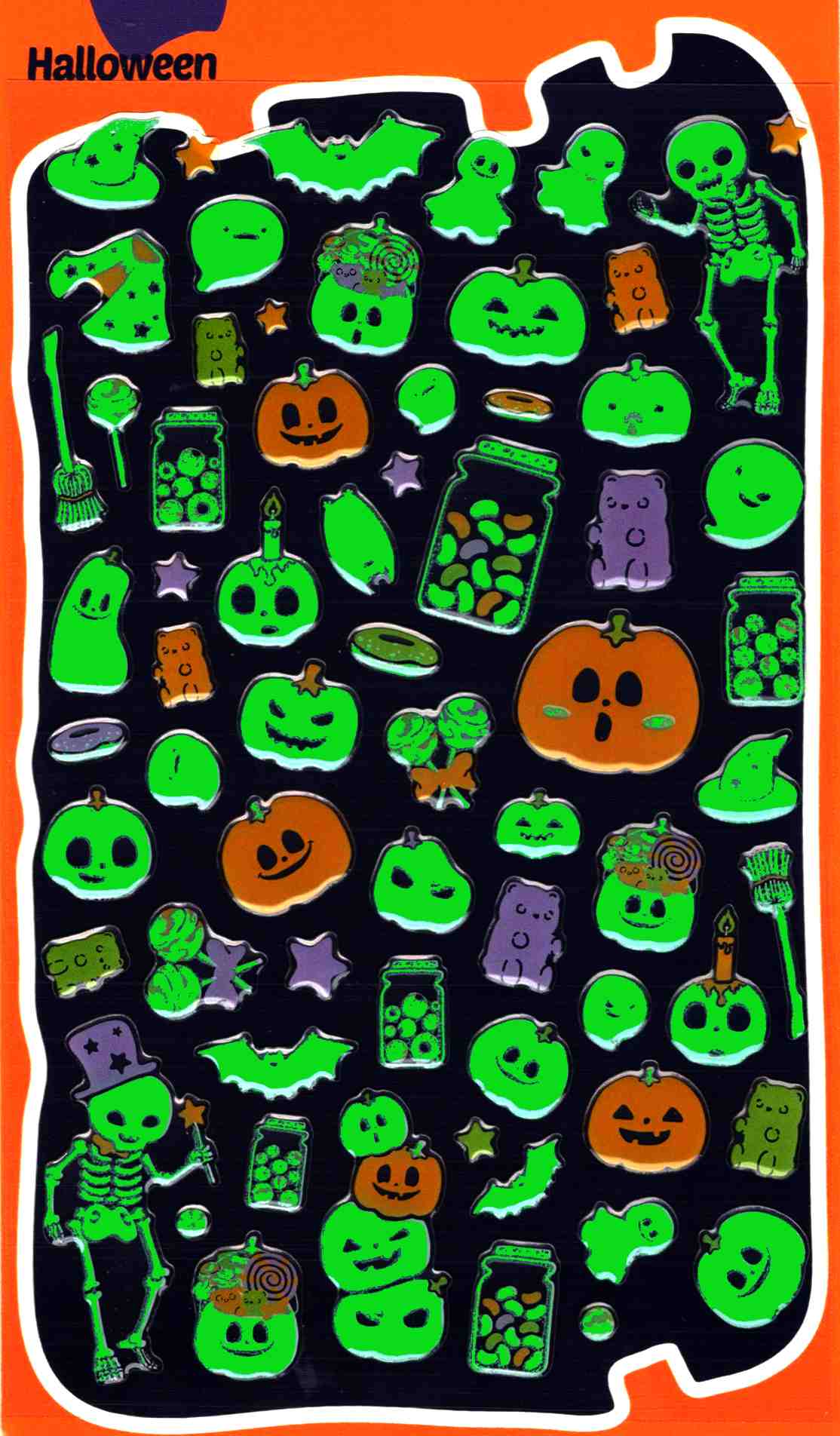 stickers halloween phosphorescent