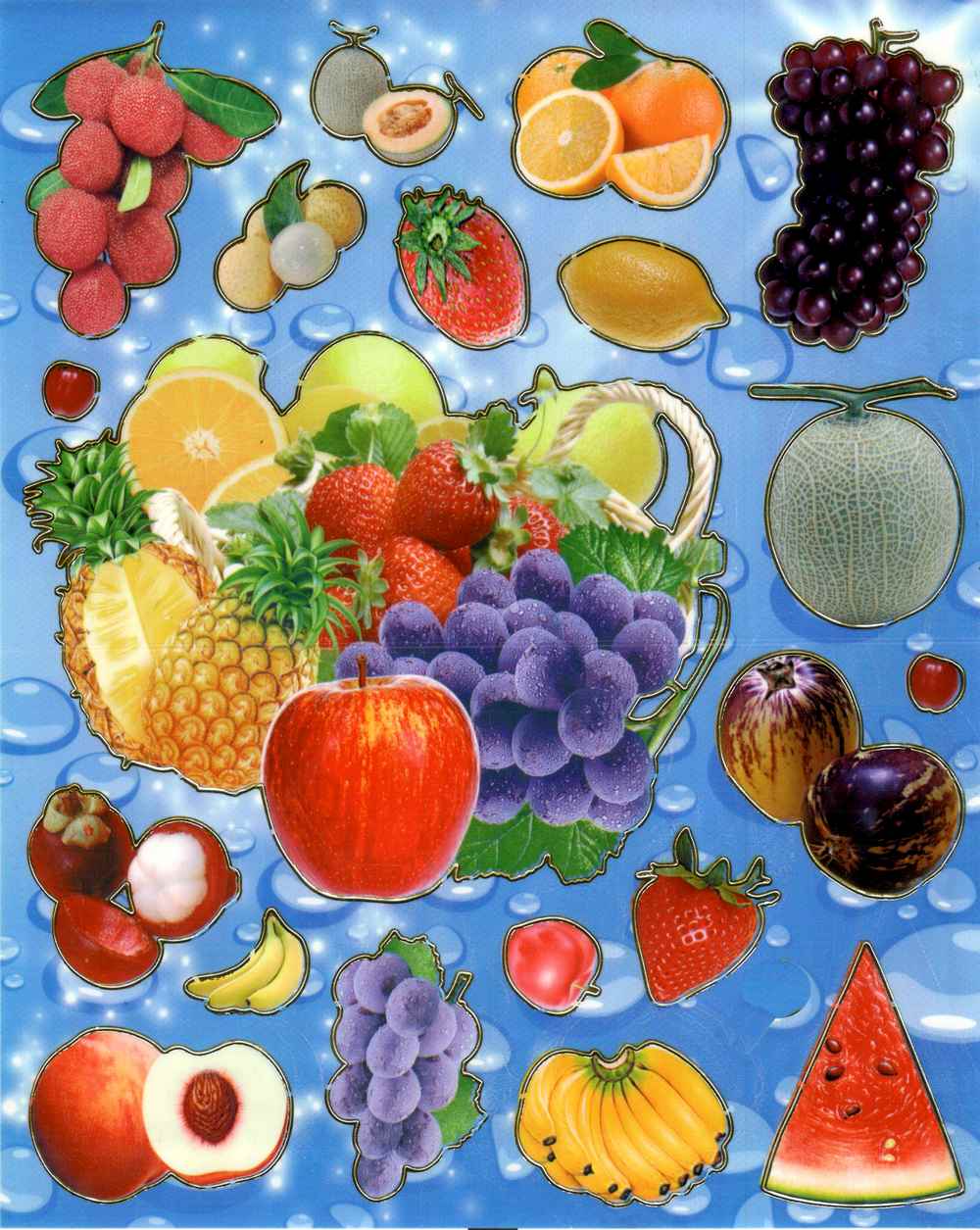 stickers fruits exotiques