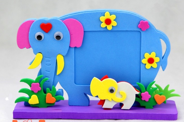 Cadre photo en kit caoutchouc elephant