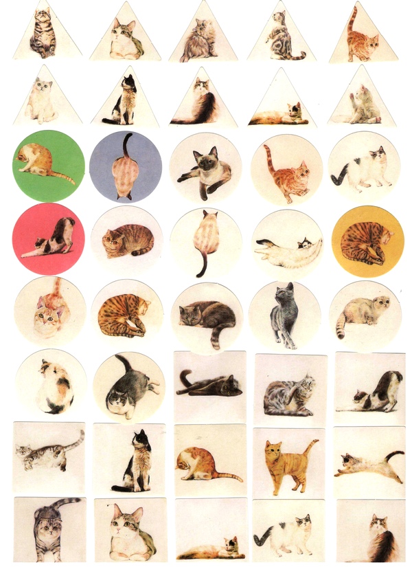 Boite de 45 Stickers Chats Kawaï - Gommettes Enfants/Gommettes