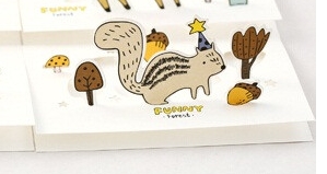 carte anniversaire ecureuil