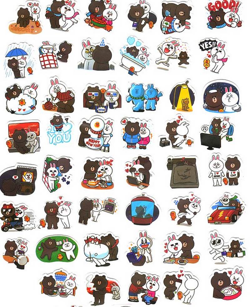 Stickers lapin et ourson kawaii