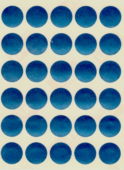 30 gommettes bleues rondes effet laser 19 mm - Gommettes
