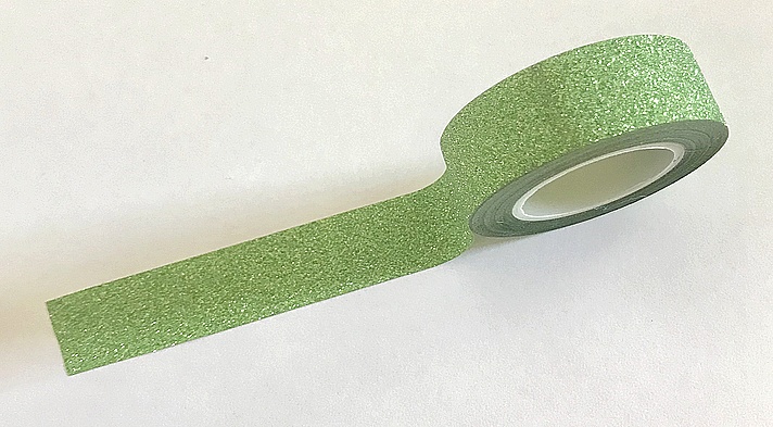 Masking tape pailleté vert
