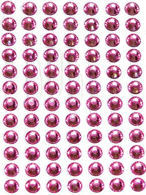 Strass autocollants Roses 6mm
