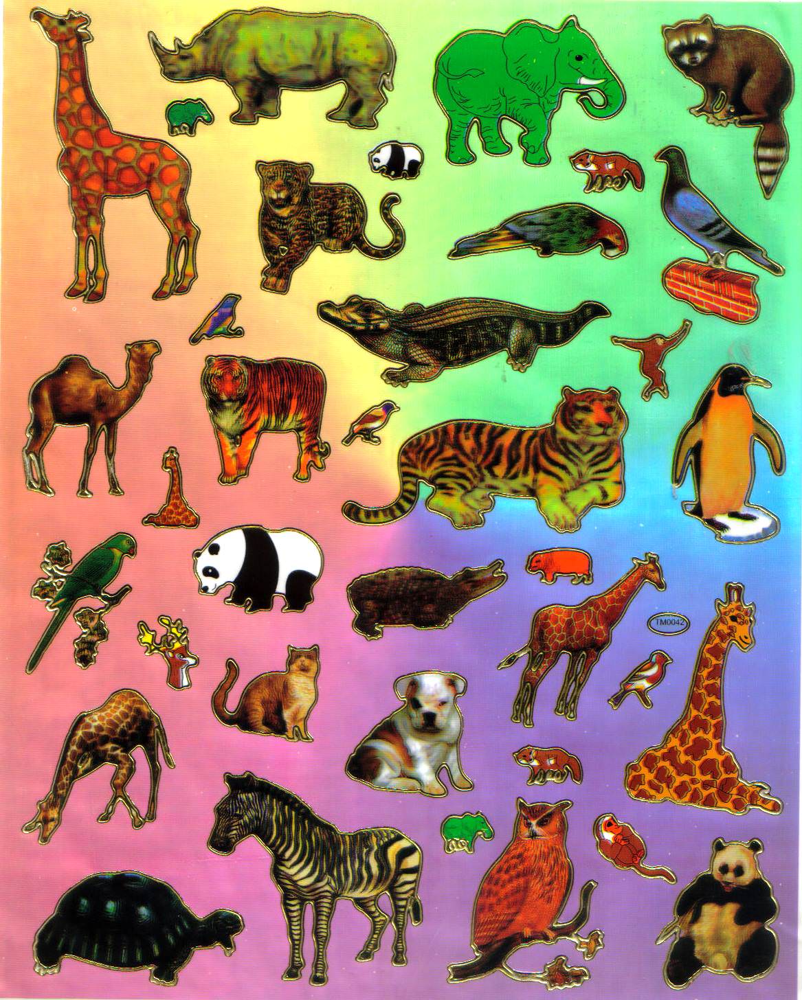 Stickers Enfant Bébés Animaux 9x17cm - stickers- Animaux - MaGommette