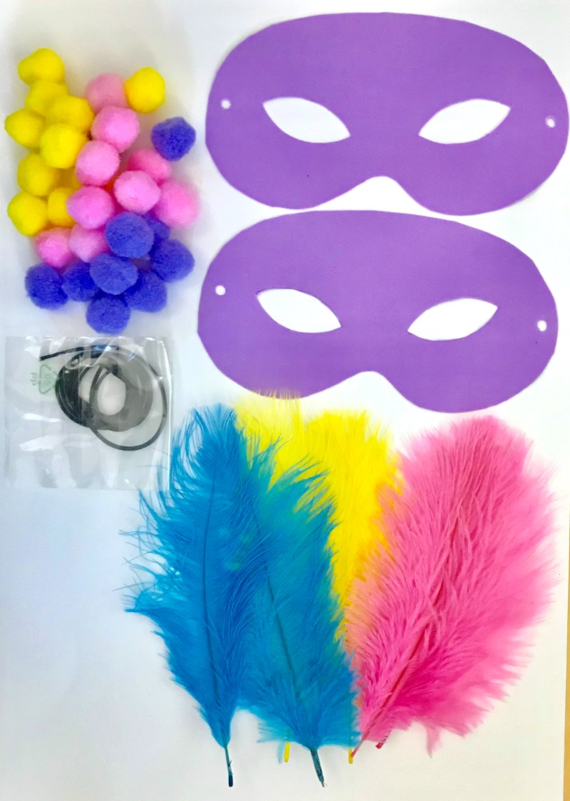 KIT bricolage Masque carnaval violet