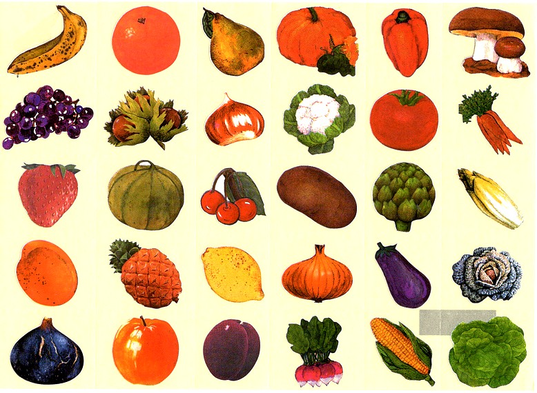 Gommettes Fruits et Légumes