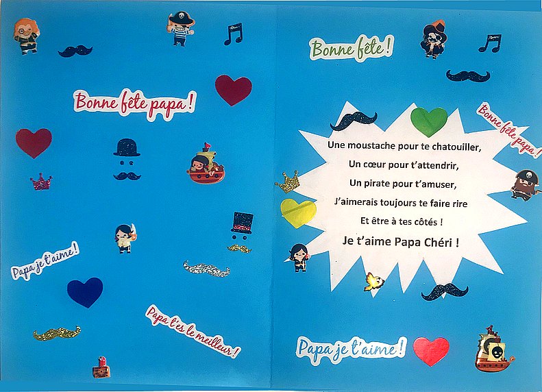 Kit Carte Papa En Gommettes Et Cadre Cœur Loisirs Creatifs Fete Des Meres Fete Des Peres Magommette