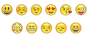 55 Gommettes Smileys courants détail 1