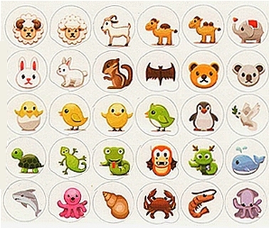 55 Emojis animaux détail 1