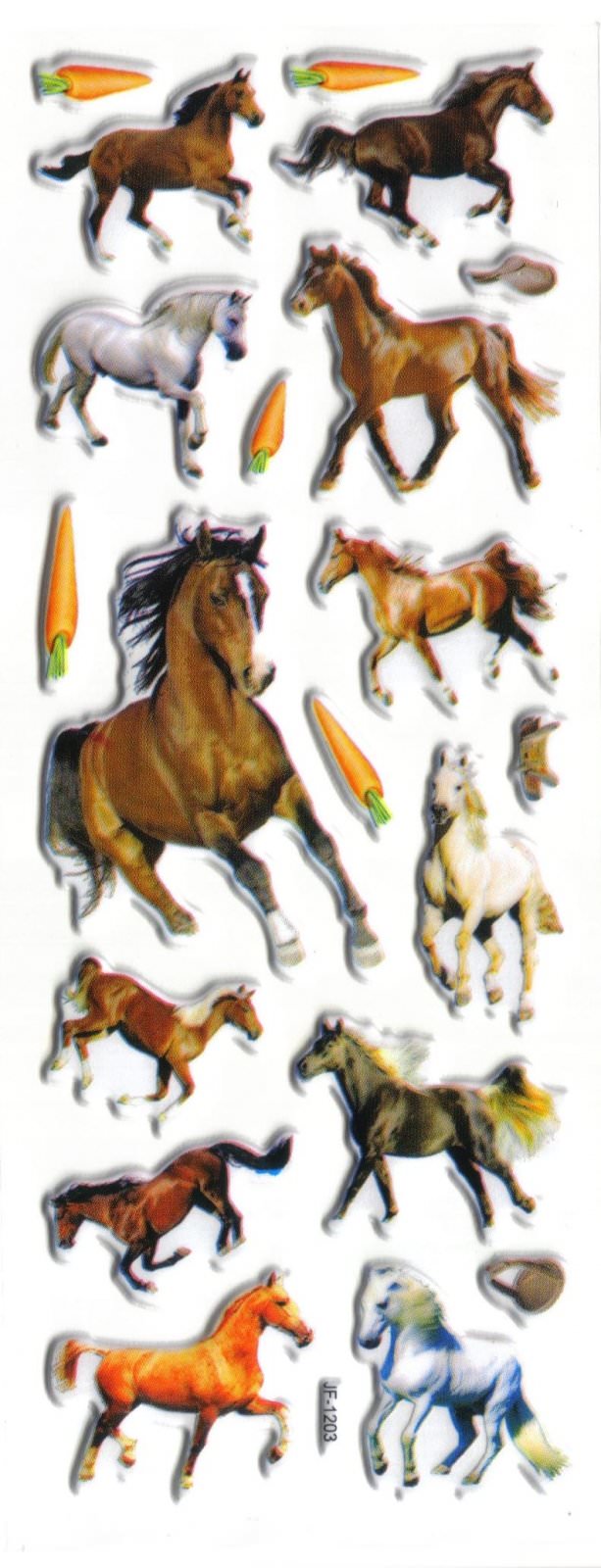 gommete cheval chevaux gommette autocollante sticker adhesif enfants decoration scrapbooking  JF 1203