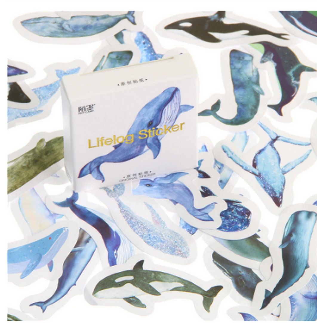 Stickers baleine bleue