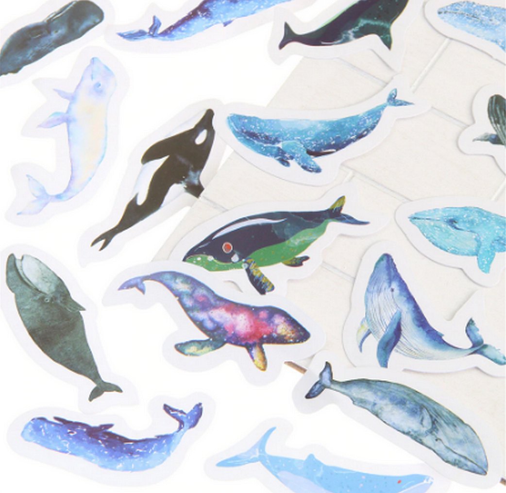 Stickers baleine bleue 2