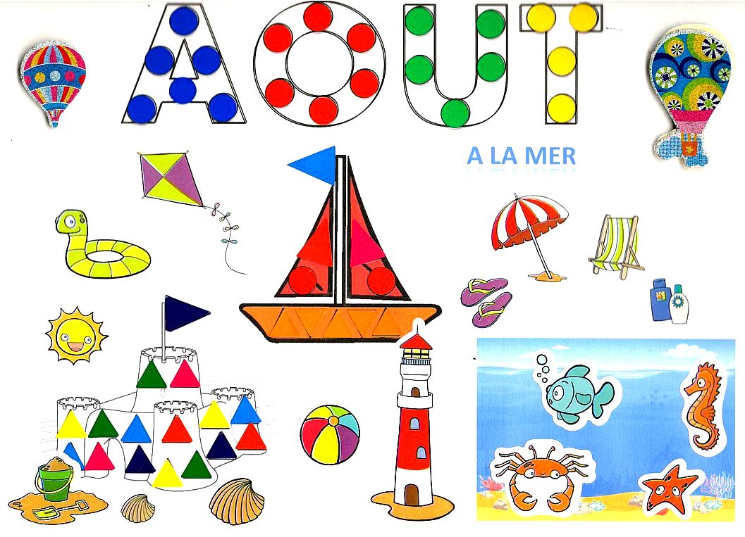 KIT Bricolage Calendrier mensuel AOUT 2024 - Loisirs Créatifs/Kits Créatifs  Enfants - MaGommette